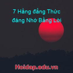 7 Hằng đẳng Thức đáng Nhớ Bằng Lời