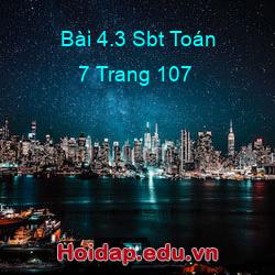 Bài 4.3 Sbt Toán 7 Trang 107