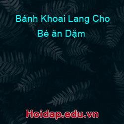 Bánh Khoai Lang Cho Bé ăn Dặm