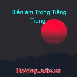 Biến âm Trong Tiếng Trung