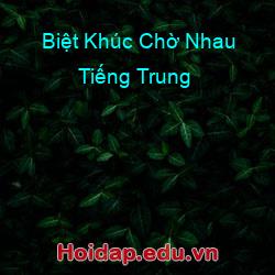 Biệt Khúc Chờ Nhau Tiếng Trung