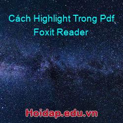 Cách Highlight Trong Pdf Foxit Reader
