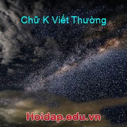 Chữ K Viết Thường