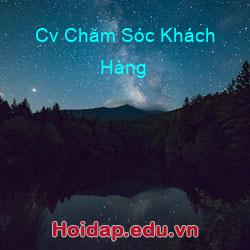 Cv Chăm Sóc Khách Hàng