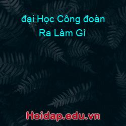 đại Học Công đoàn Ra Làm Gì