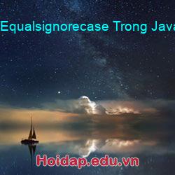 Equalsignorecase Trong Java
