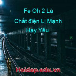 Fe Oh 2 Là Chất điện Li Mạnh Hay Yếu