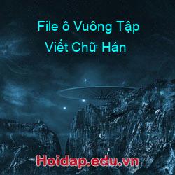 File ô Vuông Tập Viết Chữ Hán