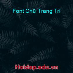 Font Chữ Trang Trí
