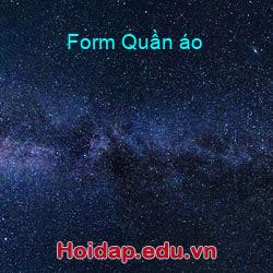 Form Quần áo