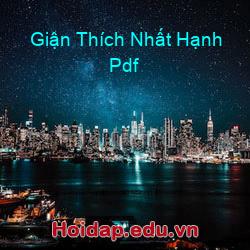 Giận Thích Nhất Hạnh Pdf