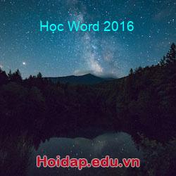 Học Word 2016