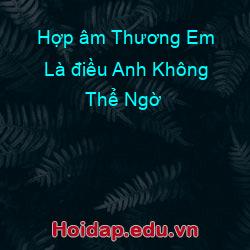 Hợp âm Thương Em Là điều Anh Không Thể Ngờ