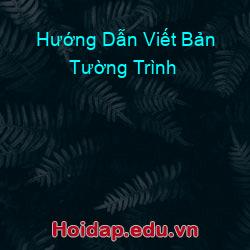Hướng Dẫn Viết Bản Tường Trình