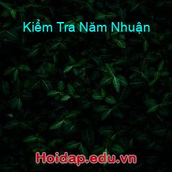 Kiểm Tra Năm Nhuận