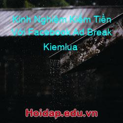 Kinh Nghiệm Kiếm Tiền Với Facebook Ad Break Kiemlua