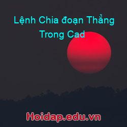 Lệnh Chia đoạn Thẳng Trong Cad