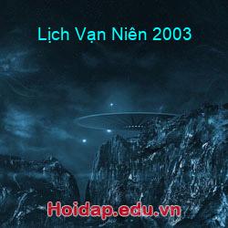 Lịch Vạn Niên 2003