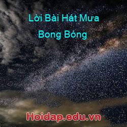 Lời Bài Hát Mưa Bong Bóng
