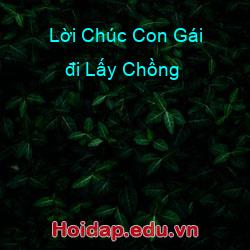 Lời Chúc Con Gái đi Lấy Chồng