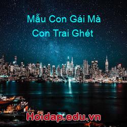Mẫu Con Gái Mà Con Trai Ghét