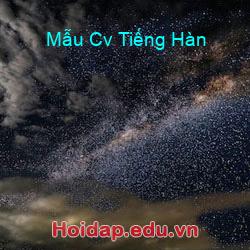 Mẫu Cv Tiếng Hàn
