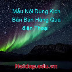 Mẫu Nội Dung Kịch Bản Bán Hàng Qua điện Thoại