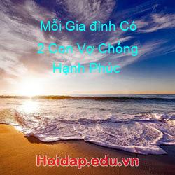 Mỗi Gia đình Có 2 Con Vợ Chồng Hạnh Phúc