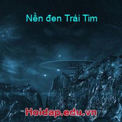 Nền đen Trái Tim