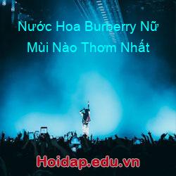 Nước Hoa Burberry Nữ Mùi Nào Thơm Nhất