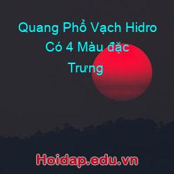 Quang Phổ Vạch Hidro Có 4 Màu đặc Trưng