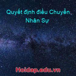 Quyết định điều Chuyển Nhân Sự