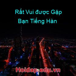 Rất Vui được Gặp Bạn Tiếng Hàn
