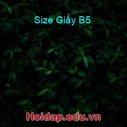 Size Giấy B5