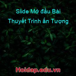 Slide Mở đầu Bài Thuyết Trình ấn Tượng