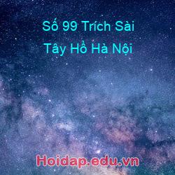 Số 99 Trích Sài Tây Hồ Hà Nội