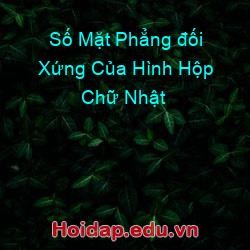 Số Mặt Phẳng đối Xứng Của Hình Hộp Chữ Nhật