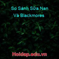 So Sánh Sữa Nan Và Blackmores