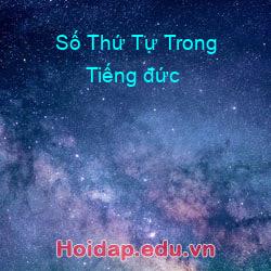 Số Thứ Tự Trong Tiếng đức