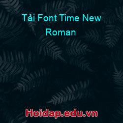 Tải Font Time New Roman