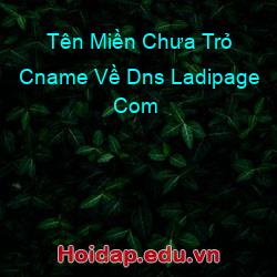 Tên Miền Chưa Trỏ Cname Về Dns Ladipage Com