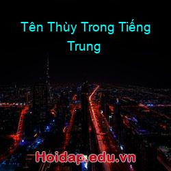 Tên Thùy Trong Tiếng Trung