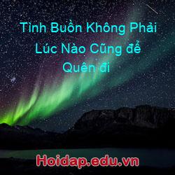 Tình Buồn Không Phải Lúc Nào Cũng để Quên đi