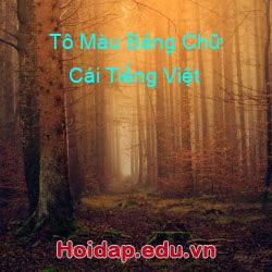 Tô Màu Bảng Chữ Cái Tiếng Việt