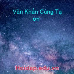 Văn Khấn Cúng Tạ ơn