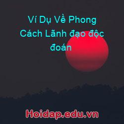 Ví Dụ Về Phong Cách Lãnh đạo độc đoán
