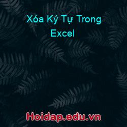 Xóa Ký Tự Trong Excel